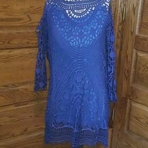 Beautiful blue crochet dress